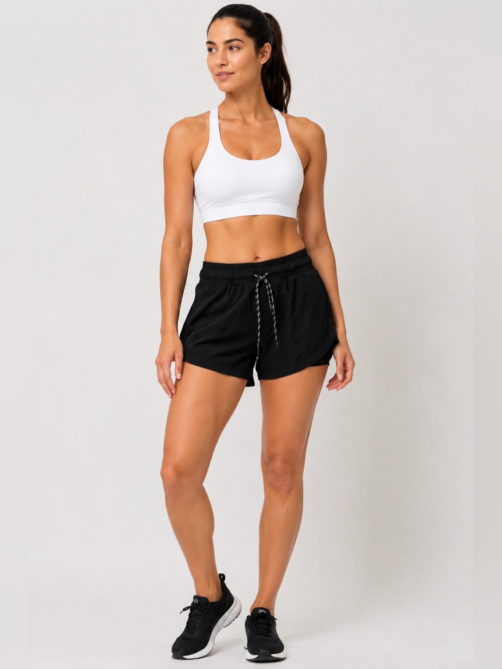 Athleta Crest 2 in 1 Shortie Size 4 Black Active
